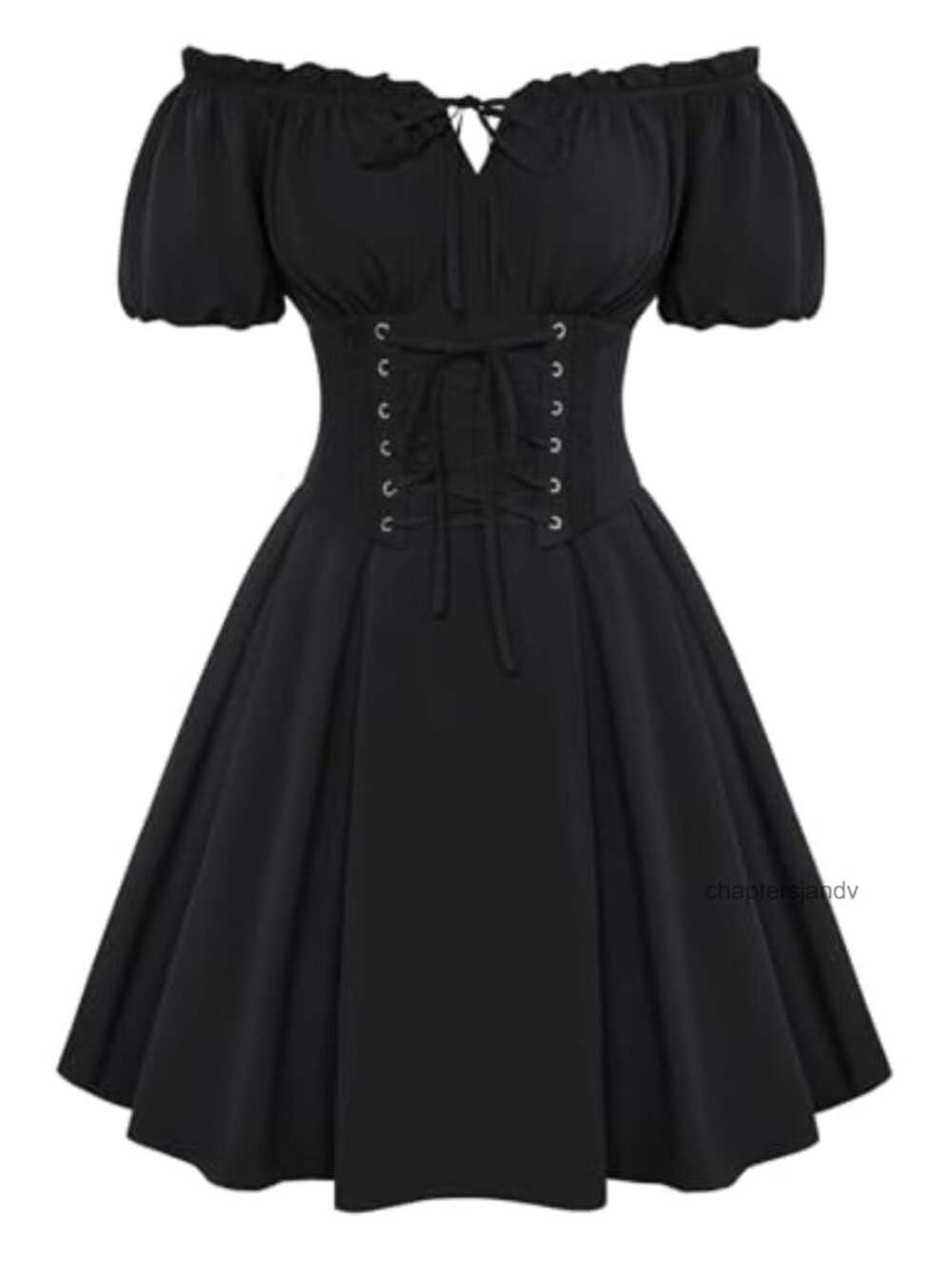 Renaissance Corset Mini Dress Off Shoulder Lace Up Cosplay Costume